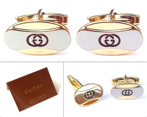 vintage gucci cufflinks|authentic Gucci cufflinks.